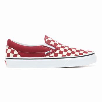 Férfi Vans Checkerboard Slip-on Cipő VA4207138 Piros